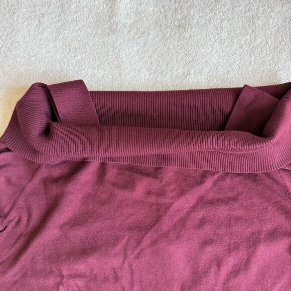 NWT Cable & Gauge Burgundy Off The Shoulder Strappy Sweater - Picture 6 of 16